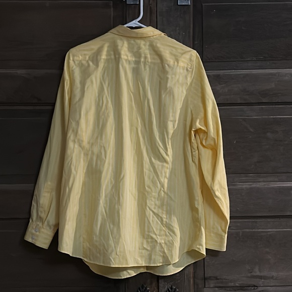 Lands' End Womens Button‎ Down Shirt Size 18W Yellow Collared Long Sleeves - Picture 6 of 6